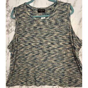 Lane Bryant Womens Sleeveless Knit Top Size 26/28 Blue Multi-Color